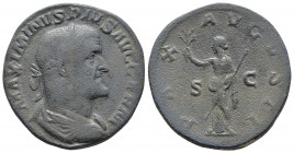 Roman Imperial 
Maximinus I (235 – 238) AE31 Sestertius MAXIMINVS PIVS AVG GERM Laureate, draped and cuirassed bust right.
RevŁ PAX – AVGVSTI S – C Pa...