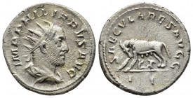 Roman Imperial
PHILIP I 'THE ARAB' (244-249). Antoninianus. Rome. Obv: IMP PHILIPPVS AVG. Radiate, draped and cuirassed bust right. Rev: SAECVLARES AV...