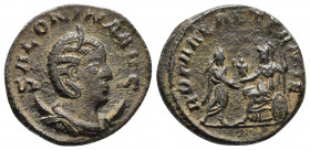 Roman Imperial
Salonina (wife of Gallienus) BI Antoninianus. Samosata, circa AD 255-256. SALONINA AVG, diademed and draped bust to right, on crescent ...