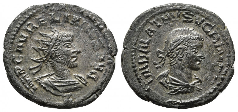 Roman Imperial
Aurelian with Vabalathus, 270 – 275 AR . Antoninianus, Antiochia....