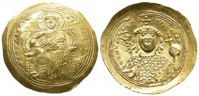 BYZANTINE
Constantine IX. Monomachus, 1042 - 1055 AD Histamenon ø. Mzst. Constantinople. Obv .: + IhS XIS REX REGNANTInm, Christ enthroned with code. ...