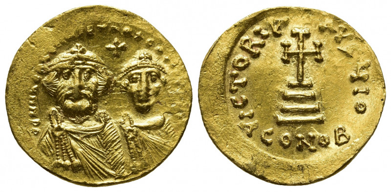 Byzantine
Heraclius with Heraclius Constantine AD 610-641. Struck AD 629-631. Co...