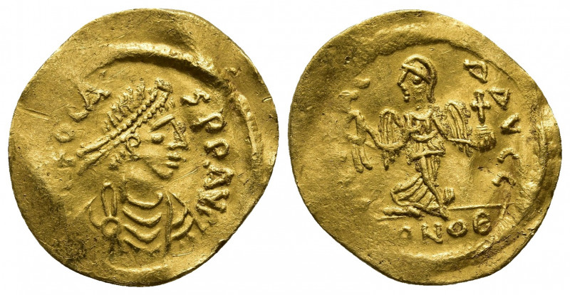 Byzantine
Phocas. 602-610. AV Semissis. Constantinople mint. Struck 607-609. Pea...