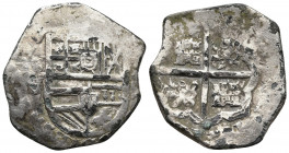 World&Medieval
Spain. Philip II or III. 1556-1598-1621. AR. Toledo mint, struck ca. 1593-1616.
Crowned arms / Cross with lions and castles in the angl...