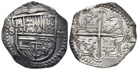 World&Medieval
Spain. Philip II or III. 1556-1598-1621. AR. Toledo mint, struck ca. 1593-1616.
Crowned arms / Cross with lions and castles in the angl...