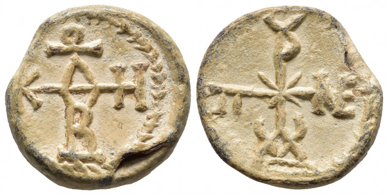 Byzantine Seal
Byzantine Lead Seal (7th-8th Century)
Obverse: Crusader monogram....
