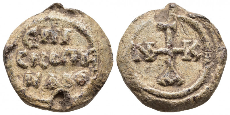Byzantine Seal
Byzantine Lead Seal (8th century)
Obverse: Crusader monogram. At ...