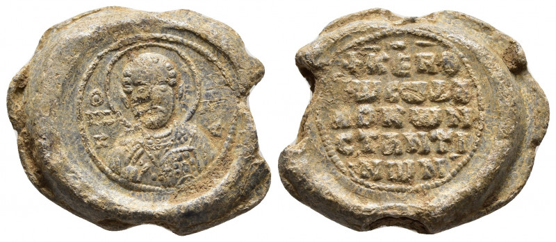 Byzantine Seal
Byzantine Lead Seal (11th Century) Kostantinos
Obv: Bust of St. N...