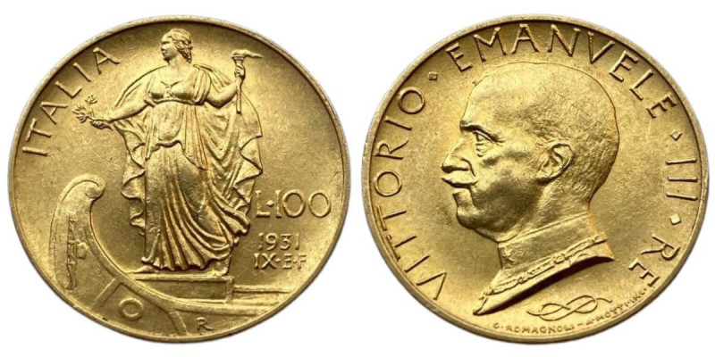 Regno d'Italia - Vittorio Emanuele III (1900-1943) 100 Lire 1931 IX Italia su Pr...