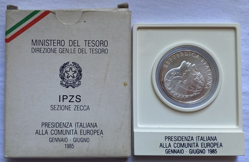 Repubblica Italiana - (1946-2001) 500 Lire 1985 "Presidenza Italiana CEE" in con...