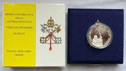Città del Vaticano - Giovanni Paolo II (1978-2005) 500 Lire 1994 "Lettera Enciclica Veritatis Splendor" in confezione originale Gig.324
 Soli 5.000 P...