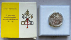 Città del Vaticano - Giovanni Paolo II (1978-2005) 500 Lire 1999 "70° Anniversario della Istituzione della Città del Vaticano" in confezione originale...