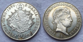 Impero Austro/Ungarico - Ferdinando I (1835-1848) 20 Kreuzer 1848 B Km# 422
Migliore di SPL