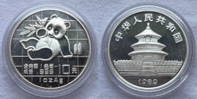 Cina - 10 Yuan Oncia 1989 "Panda" Ag 999 In capsula
