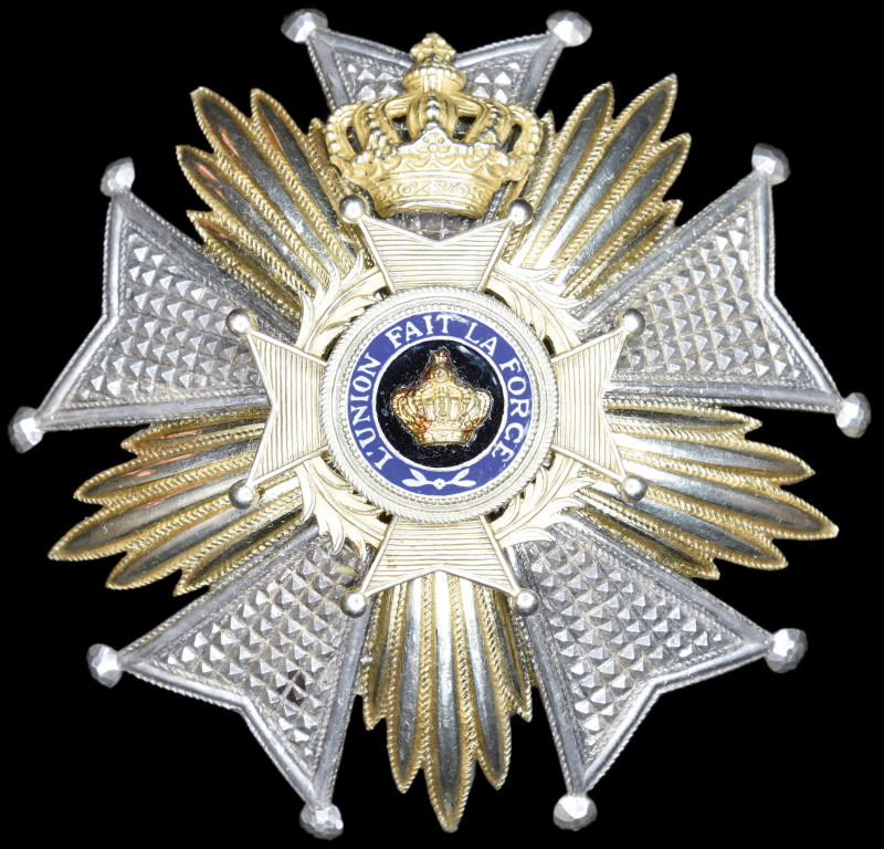 Belgium, Order of the Crown, privately made Grand Officer’s breast star, unmarke...