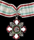 Bulgaria, Order of Incentive to Humanity (so called Red Cross Order), First Class neck badge, unmarked, in silver and enamels, 59.5mm, with original n...
