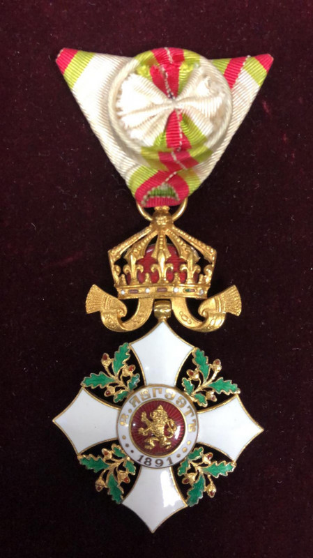 Bulgaria, Civil Merit Order, type II, with Imperial crown, Officer’s breast badg...