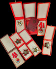 Bulgaria, various awards (7), comprising: Order of the 9th September 1944, Military Division, Second Class breast badge in gilt, white and green ename...