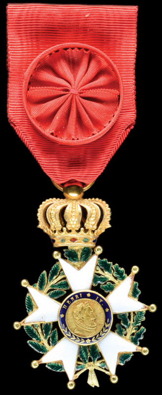 France, Légion d’Honneur, July Monarchy (1830-48), Officer’s breast badge, in go...