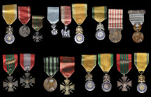 France, Miscellaneous Medals and Decorations (17), Croix de Guerre (5), 1914-18, reduced size, with bronze star, 1939 (2), one with bronze palm, 1939-...