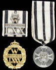 Germany, Prussia, 80th Birthday of Kaiser Wilhelm II 1939, commemorative gilt badge, 40 x 31mm; 75th Birthday of Kaiser Wilhelm II 1934, silver medal,...