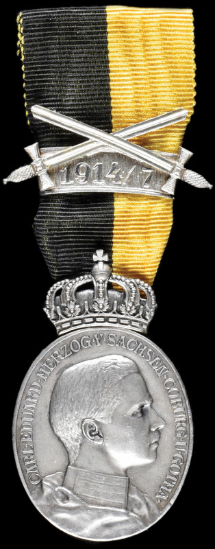 Germany, Saxe-Coburg-Gotha, Carl Eduard Medal, type 2 (1911-20), silver medal, r...