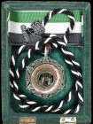 Hejaz, Order of al-Nahda, type 1 (1918-25), First Class neck badge, in silver, gilt and enamels, 49.5mm, in velvet covered wooden case, with flag of H...