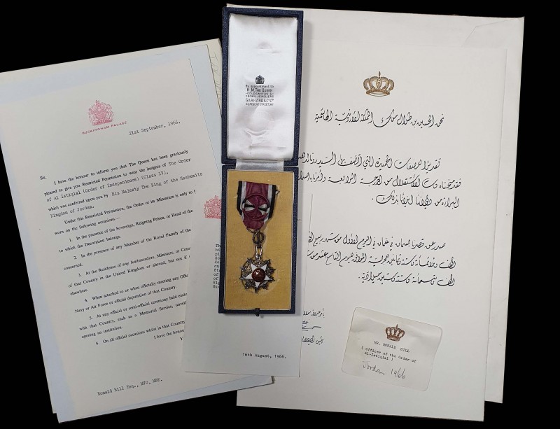 Jordan, Order of al Istiqlal, Officer’s breast badge, by Garrard & Co, awarded t...