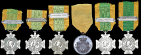 Netherlands, Expedition Crosses (5), 1 clasp, Atjeh 1873-1874, 1 clasp, Atjeh 1873-96, 1 clasp, Zuid-Celebes 1905-1908 (2), 1 clasp, W. Afd. Borneo 19...