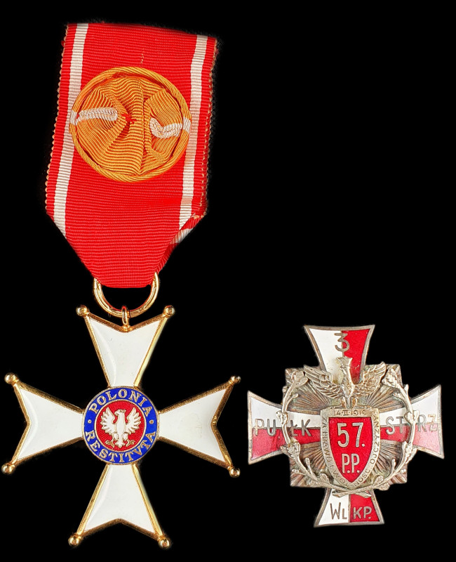 Poland, Order of Polonia Restituta, Officer’s breast badge, Type II (1944), in g...