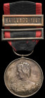 Portugal, Overseas Campaign Medal 1894-1910, in silver, by F. Costa, 1 clasp, Bailundo 1902, with silver riband bar, silvering on front of Bailundo cl...