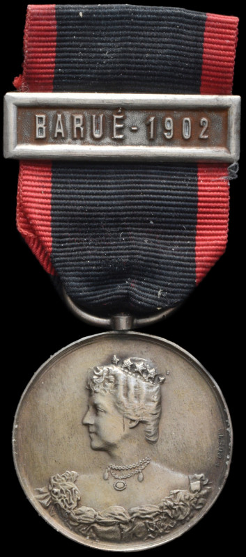 Portugal, Overseas Campaign Medal 1894-1910, in silver, by F. Costa, 1 clasp Bar...