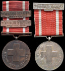 Portugal, Red Cross Ambulance Medal 1908-18, in silver, 1 clasp, Revolucão 14 Maio 1915; in bronze, 2 clasps, Operaçōes em Mafra 21 Outubro 1914, Ambl...