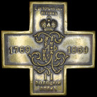 Russia, 28th Polotsk Infantry Regiment, silvered bronze badge, with silvered screwplate by I Knedler (P. & B. II, 4.2.28), silvering mostly worn, very...