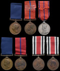 Miscellaneous Police and Fire Service Medals: comprising: Jubilee (Police) Medal, 1897, Metropolitan Police issue (P.C.36. R. Hodge 1st Divn); Coronat...