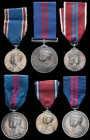 Delhi Durbar, 1911 (3), in silver, the first example unnamed, and (Sgt. F. Hibbert. K.D. Gds.), regimentally impressed naming, and (B. W. Wilson Drive...