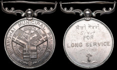 Shanghai Municipal Police Long Service, 1925-1942, silver (Havildar 481 Amar Singh), additional engraved details in Sanskrit to reverse, with locally-...