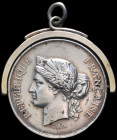 France, Ministry of Marine and Colonies, Medal for Courage and Devotion, in silver by Barre, with silver-gilt swivel-suspension, named to reverse ‘Cha...