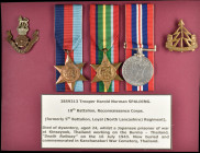 A WW2 ‘Death Railway’ Group of 3 awarded to Trooper Harold Norman Spalding, 18th Battalion, Reconnaissance Corps, late 5th Battalion Loyal (North Lanc...