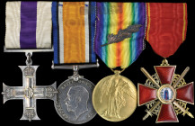 A Scarce and Interesting Great War M.C. and ‘South Russia’ M.i.D. group of 4 awarded to Colonel Robert Dickie, Argyll & Sutherland Highlanders, who wa...