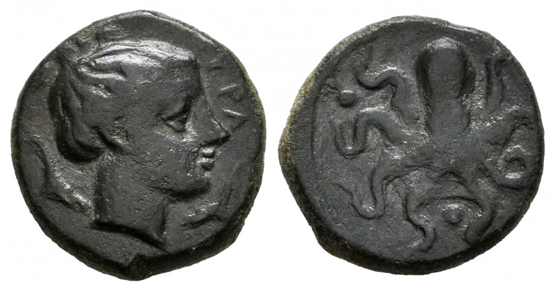 Sicily. Syracuse. Tetras. 524 BC. (Sng Ans-376-382). (Hgc-2, 1428). Anv.: Head o...