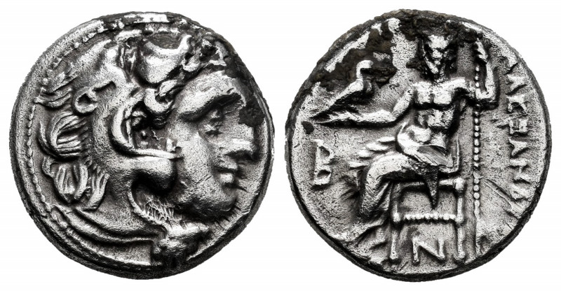 Kingdom of Macedon. Antigonos I Monophthalmos. Drachm. 310-301 BC. Kolophon. In ...