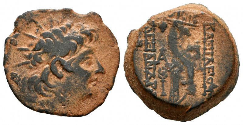 Seleukid Kingdom. Alexander II Zabinas. AE 21. 125-122 BC. Antioch. (SC-2237). A...