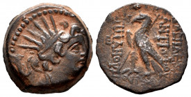 Seleukid Kingdom. Antiochos VIII Epiphanes. AE 20. 120/9 BC. Antioch. (SNG Spaer-150/160). Anv.: Radiate head of Antiochos VIII right. Rev.: BAΣIΛEΩΣ ...