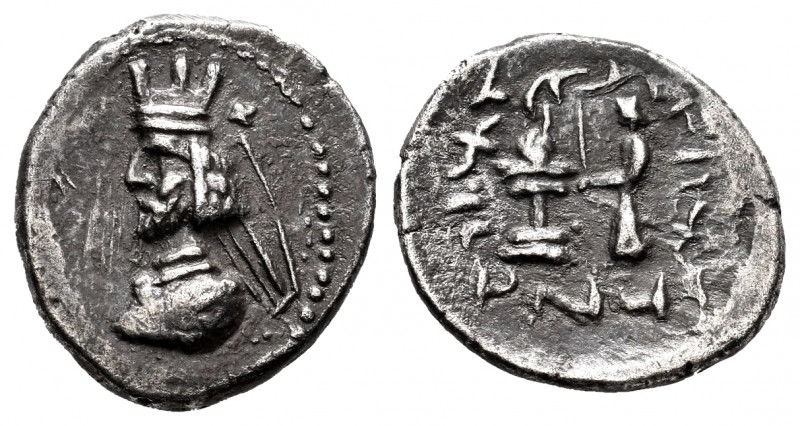 Kingdom of Parthia. Artaxerxes II. Hemidrachm. Century I BC. (Sunrise-592). (Alr...