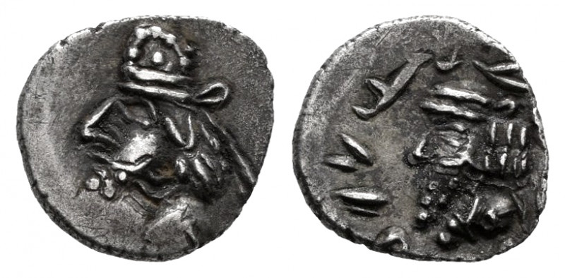 Kings of Persis. Kapat. Obol. Century I BC. (Alram-617). Anv.: Bearded and diade...