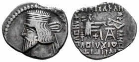 Kingdom of Parthia. Gotarzes II. Drachm. 40-51 BC. Ekbatana. (Sellwood-66.4). (Shore-366). Anv.: Diademed bust left, wearing long beard, earring, and ...
