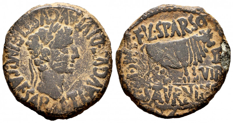 Calagurris. Time of Tiberius. Unit. 14 - 36 BC. Calahorra (La Rioja). (Abh-429)....