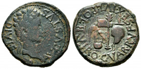 Carthage Nova. Augustus period. Unit. 27 BC - 14 AD. Cartagena (Murcia). (Abh-577). (Acip-3137). Anv.: AVGVSTVS. DIVI. F. Laureate head of Augustus ri...