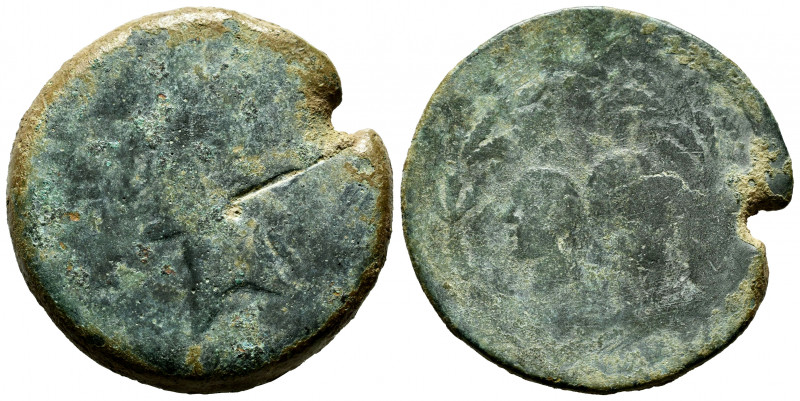 Gades-Gadir. Sestertius. 12-6 a.C. Cadiz. (Acip-3326). Ae. 34,44 g. Of the highe...